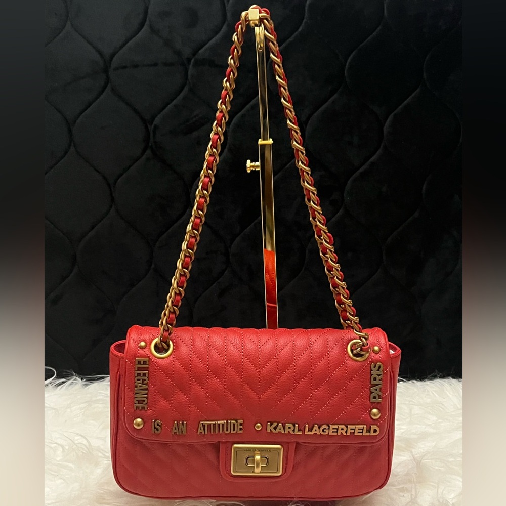 KARL LAGERFELD PARIS Leather Logo Crossbody